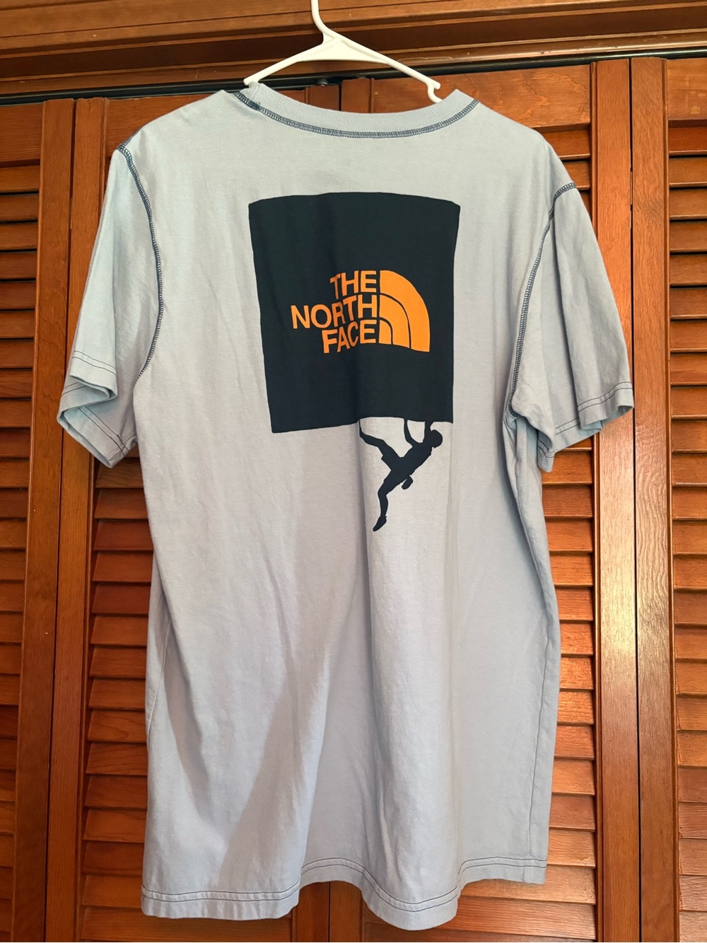 The North Face Light Blue Tee with Navy Logo